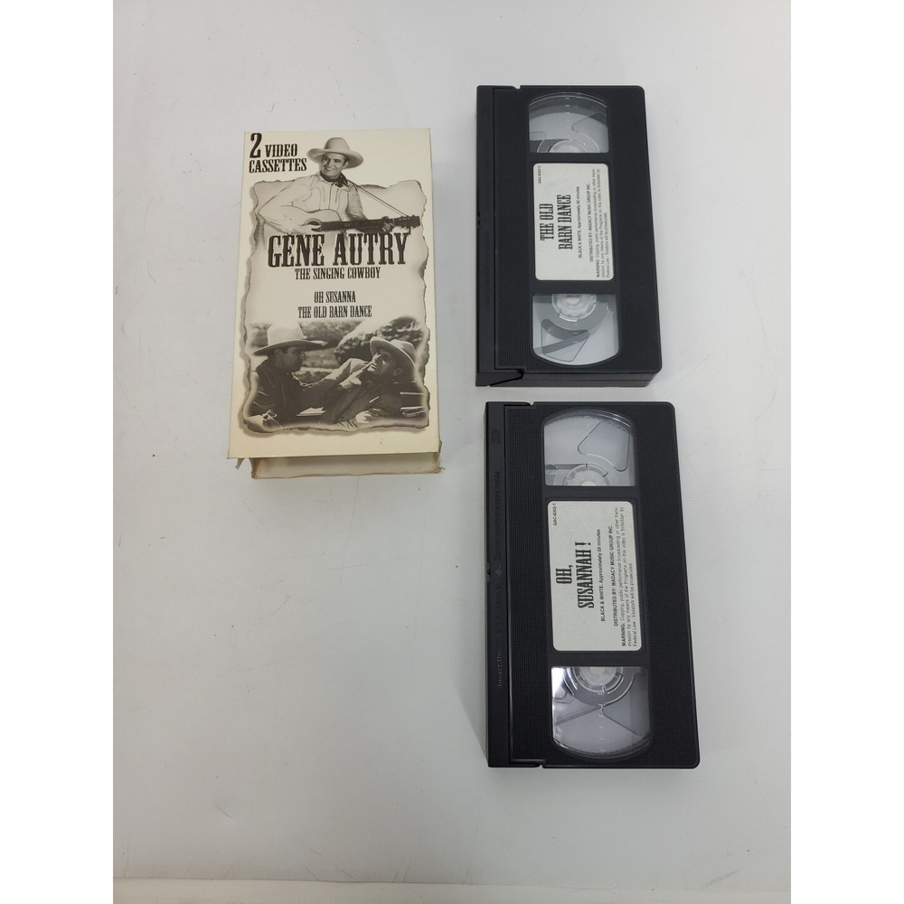 Gene Autry the Singing Cowboy - Oh Susanna/The Old Barn Dance (VHS, 2-Tape Set)